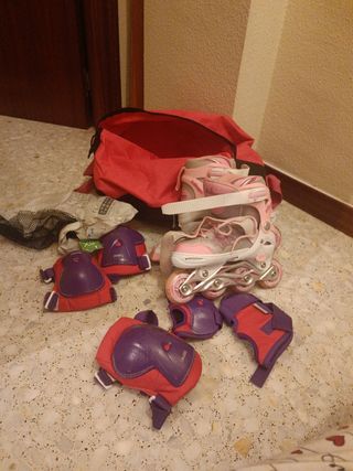 Patines en línea LED niña