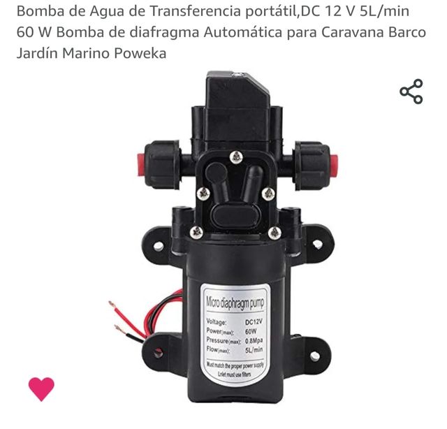 Micro bomba alta presión para Camper.