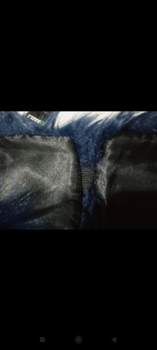 Collo di pelliccia sintetica blu donna