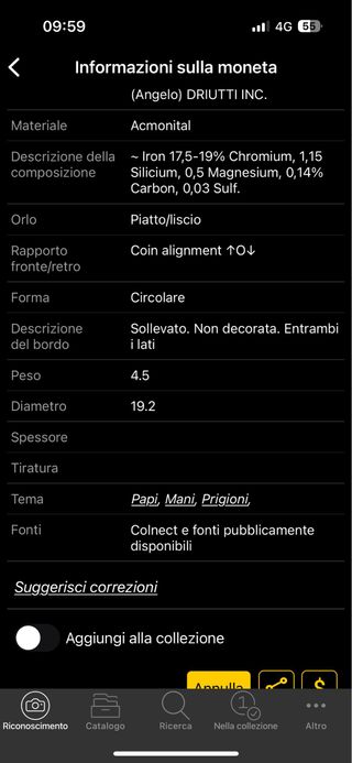 Moneta 50 lire piccolo Vaticano
