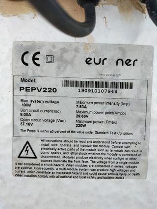 Paneles solares 200w