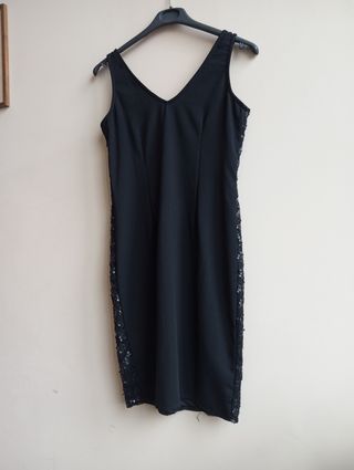 Abito da sera Motivi tubino aderente paillettes