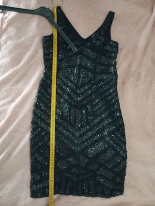 Abito da sera Motivi tubino aderente paillettes