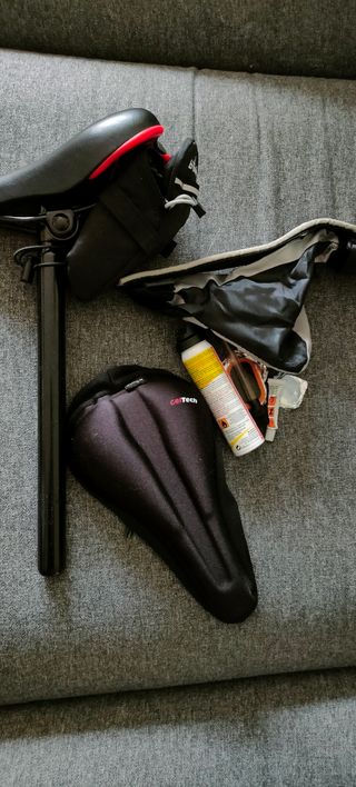 Sillín bicicleta, funda de gel...