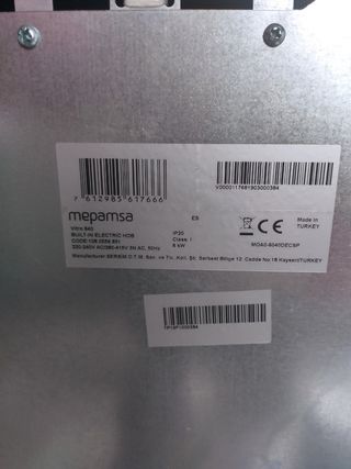 Placa vitrocerámica Mepamsa 640