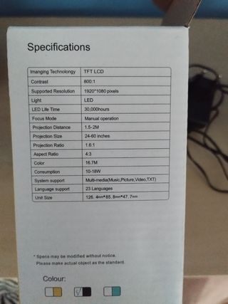 Proyector Led.