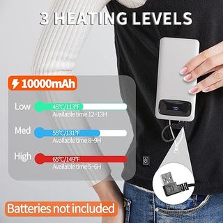 Chaleco Calentador Eléctrico, Unisex