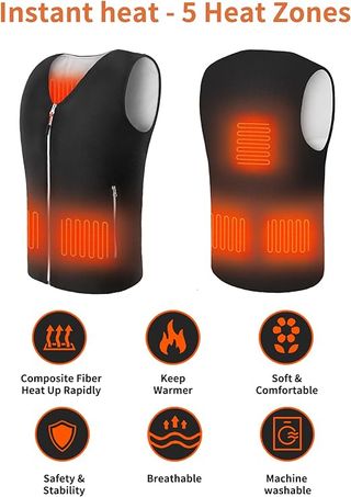 Chaleco Calentador Eléctrico, Unisex