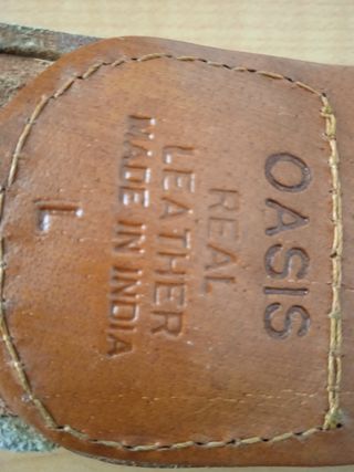 Cinturón de piel auténtica trenzado