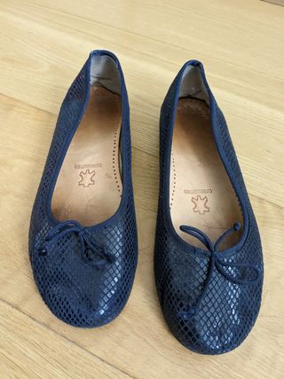 Bailarina plana azul marino