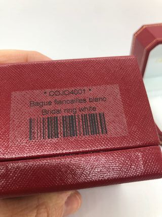 Caja anillo completa cartier - pedida alianzas