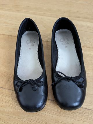 Bailarinas piel negras planas