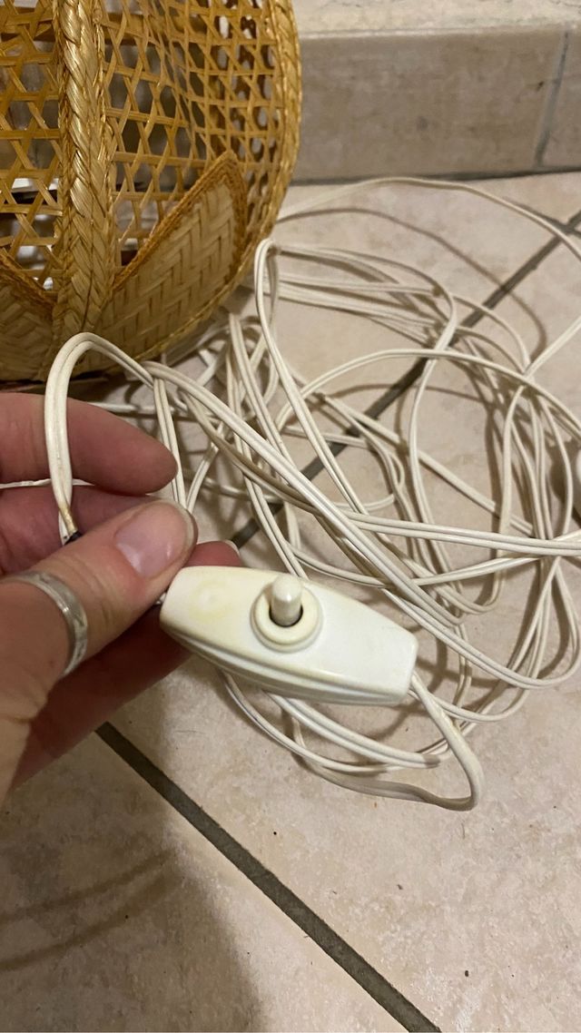 Porta lampada vintage in bambù