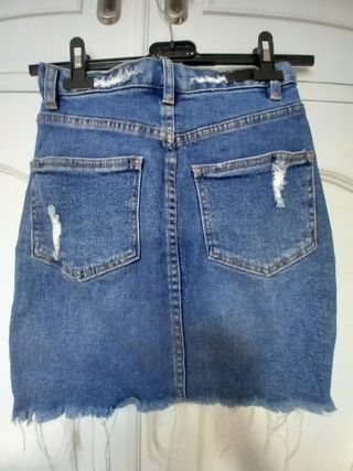 Falda vaquera elástica Pull & Bear