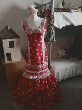 Traje flamenca gitana sevillana t.38