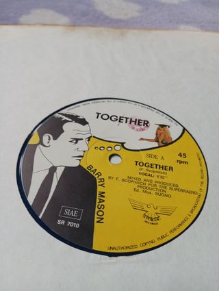 Vinilo dj Barry masón together blanco y negro blue