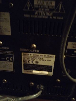 Sony SA-WMS 7 Subwoofer Activo Bajo Woofer Caja de