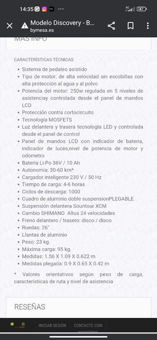 bici eléctrcia plegable bme
