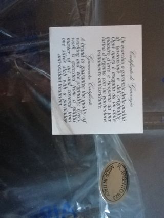 Piatto decorativo in cristallo e argento