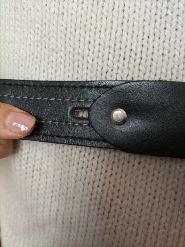 Cintura in pelle con elastico (Allungabile)