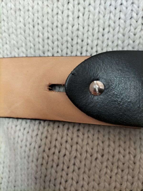 Cintura in pelle con elastico (Allungabile)