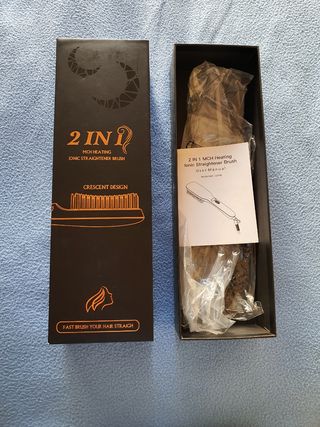Cepillo Alisador de pelo 2 en 1, función iónica.