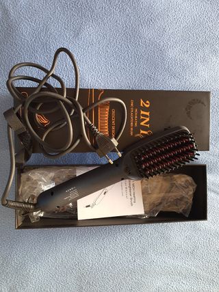 Cepillo Alisador de pelo 2 en 1, función iónica.