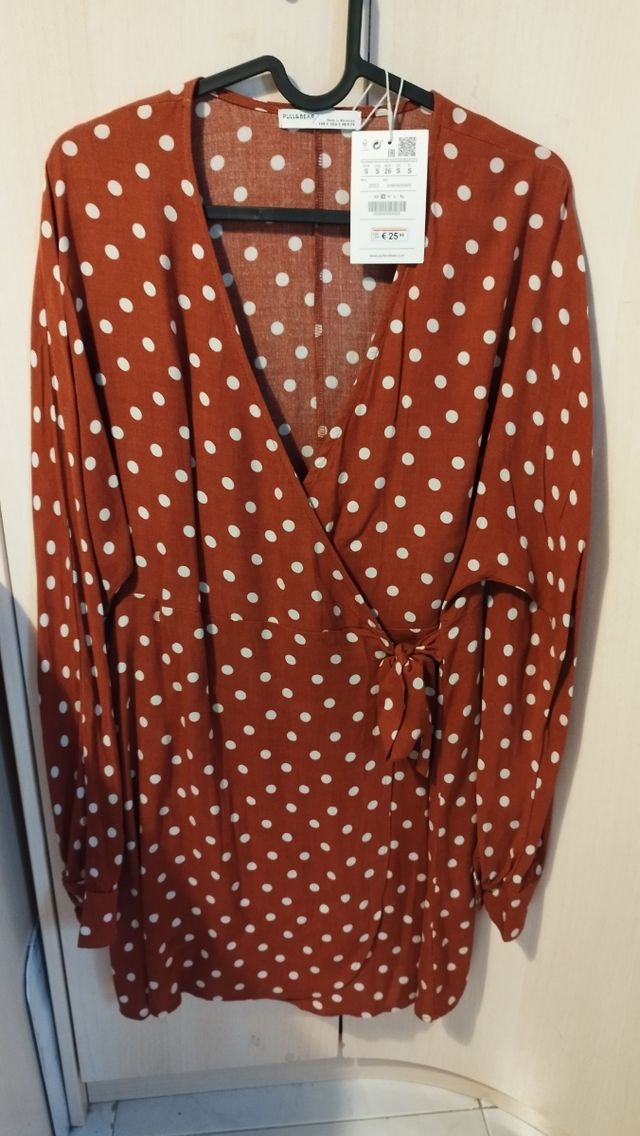 Vestido camisero lunares