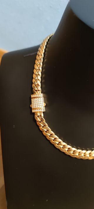 Cadena cubana oro 18k