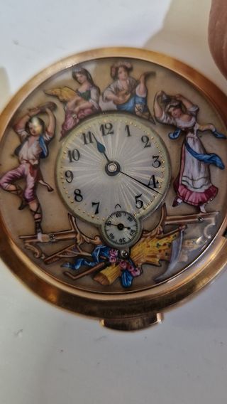 Reloj bolsillo antiguo LE PHARE  Autómatas, oro 18