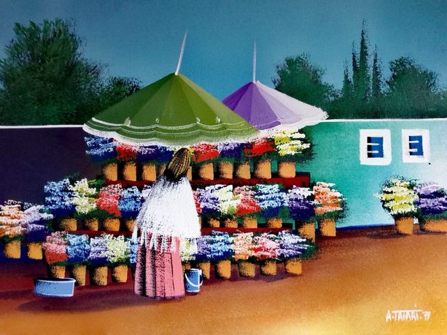 quadro 70x90 pittore Abdul Rahem TATARI