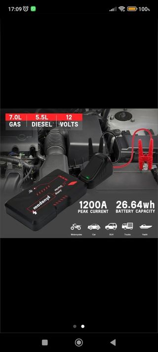 Arrancador portátil para Coche/ Moto