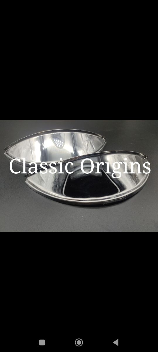 Pestaña cromada faros universal para coche clasico
