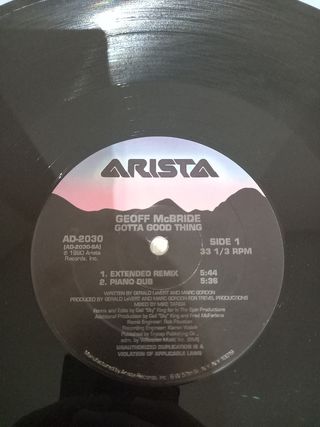 Geoffrey McBride - Gotta Good Thing. 1990 Maxi