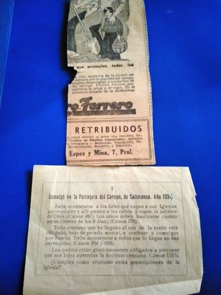 RECORTES ANTIGUOS PERIOD.AÑO 1934 Y 1940