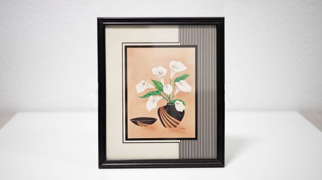 CUADRO MODERNO FLORES BLANCAS