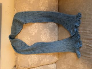 morbida sciarpa lana azzurra donna