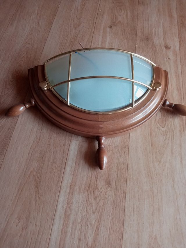 Aplique lampara madera