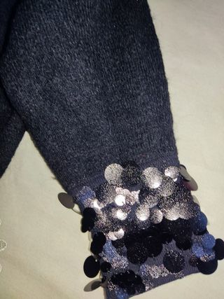 Jersey negro abalorios