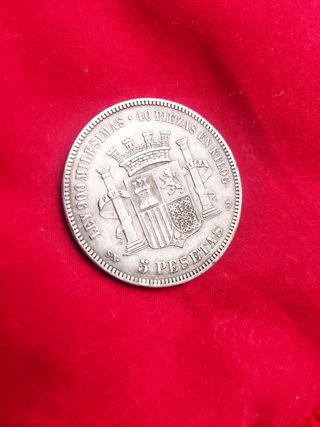 Moneda de plata auténtica del año 1870