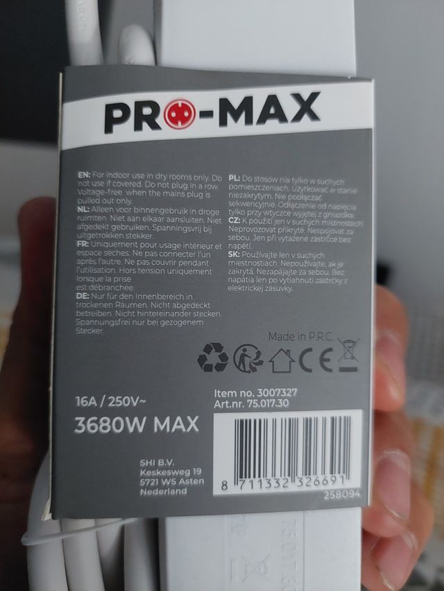 regleta Alargó 1.5 metros de 6 tomas