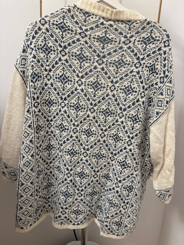 chaqueta de lana estampada