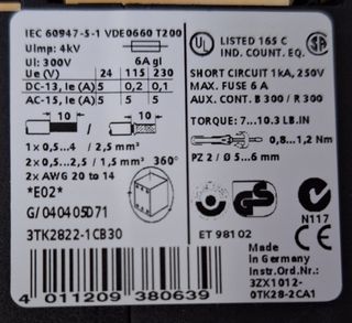 Módulo seguridad máquinas SIEMENS 3TK2822-1CB30