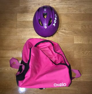 Conjunto patinaje: patines, coderas, rodilleras...