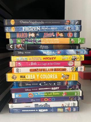 SUPERLOTE DE 70 DVD INFANTILES+REPRODUCTOR DE DVD