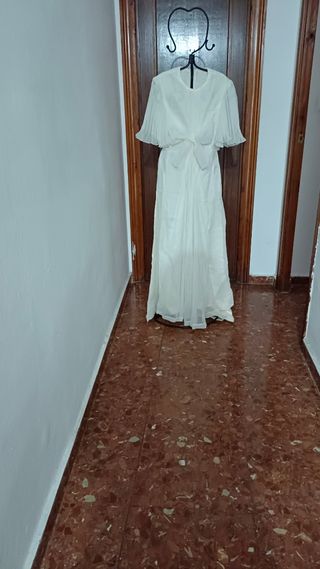 Vestido novia vintage, talla XS.