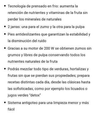 Licuadora de prensado en frio