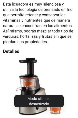 Licuadora de prensado en frio