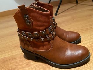 Botines de piel camperos