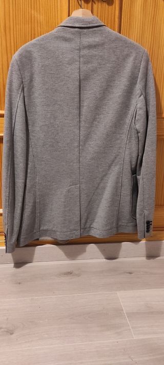 Chaqueta Zara hombre gris 